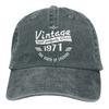 Винтажная круглая бейсболка Мужские кепки Женские козырьки Защита Snapback 1971 50-летний юбилей Кепки для папы дедушки
