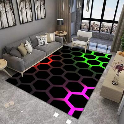 Новый 3D LED Иллюзия Ковер Гостиная Моющийся Напольный Зона Отдыха Большой Площади Нескользящий Ковер Комната Подростка Мальчика Девочки Декоративный Коврик