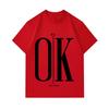 Men's 100% Cotton Crew Neck Short Sleeve T-Shirt, Casual It's Ok Don't Worry Letter Print Loose Fit Comfortable Daily Wear Graphic Tee for Summer Outd