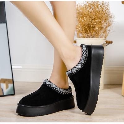 Новинка 2023 года, зимние сапоги большого размера, теплая женская хлопковая обувь на толстой подошве, женская обувь