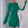Elegant Bodycon Sexy Green Women's Dress for Women 2022 Summer Long Sleeve Mini Dresses Woman Robe Femme Ladies Vestidos Mujer