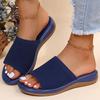 Женские сандалии на низком каблуке, летняя обувь для женщин, дышащие тапочки, сандалии-слипоны, элегантная обувь на каблуке, женская обувь