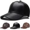 Унисекс Однотонная Мужская Женская Бейсболка Из ПУ Кожи Хип-Хоп Snapback Кепки Для Мужчин Женщин Бейсболки Регулируемая Кепка от Солнца Кепки Тракер