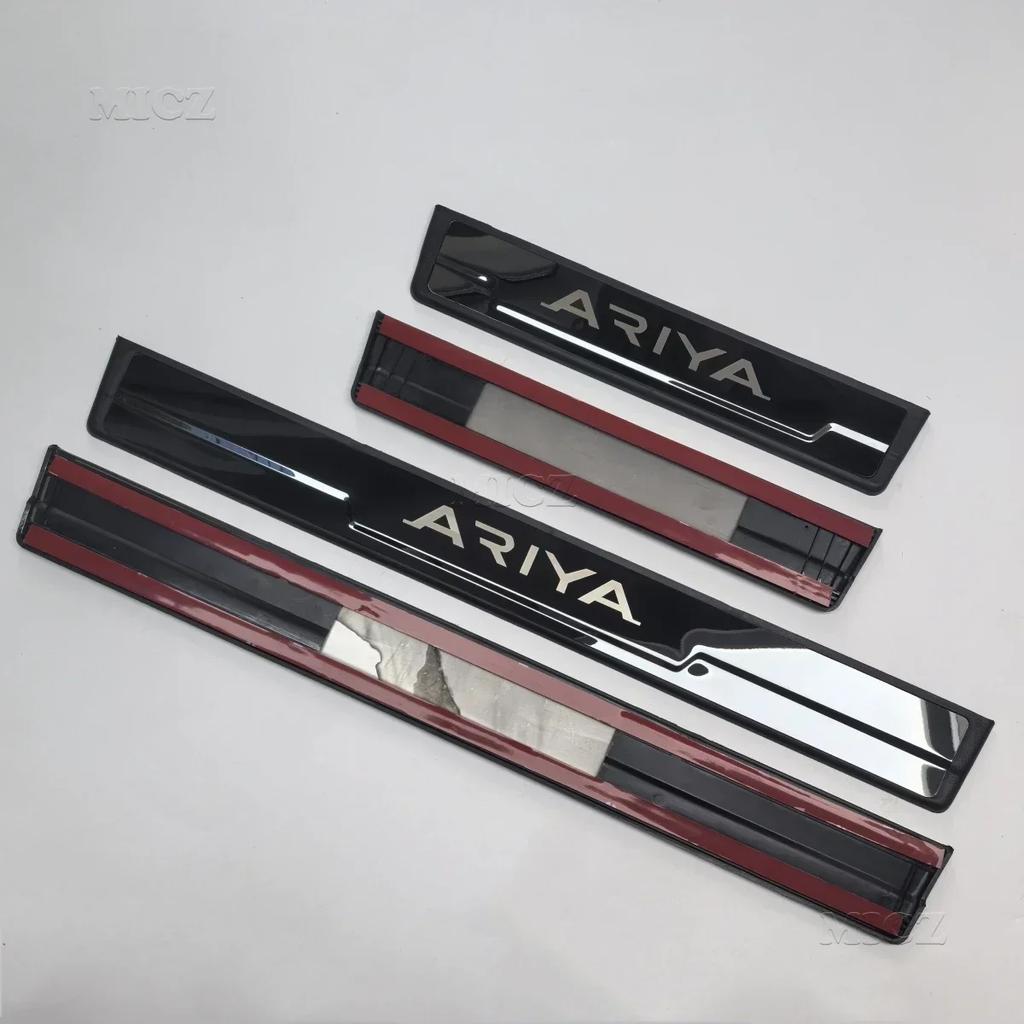 For Nissan ARIYA Accessory Stainless Chrome Car Door Sill Kick Plate Guard Pedal Protector Styling