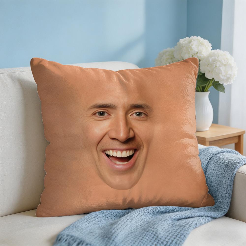 Nordic Style Nicolas Cage Rabbit Cushion Cover Square Pillow Bedroom Sofa Leisure Comfort Living Room Home Decoration X
