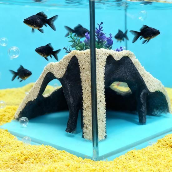 Аквариумная угловая пещера Мангровое дерево Укрытие для рыб под гравием Пещера Декор для аквариума Укрытие для питомцев для рыб, креветок, сомов, кули-лоахов