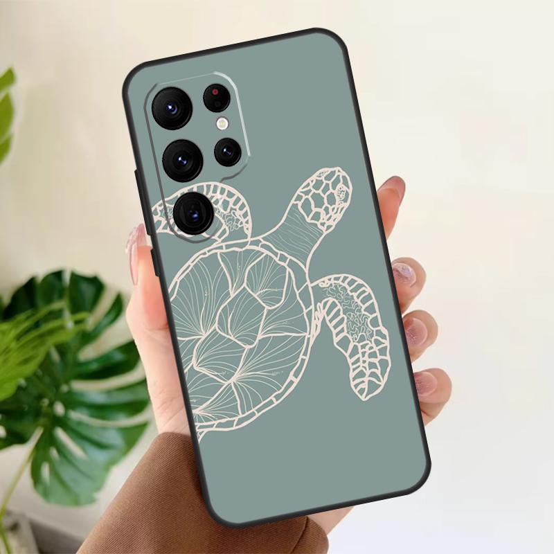 Мягкий чехол с морской черепахой для Samsung Galaxy S25 S21 S22 S23 S24 Ultra S9 S10 Plus S20 FE S24 FE Чехол для телефона