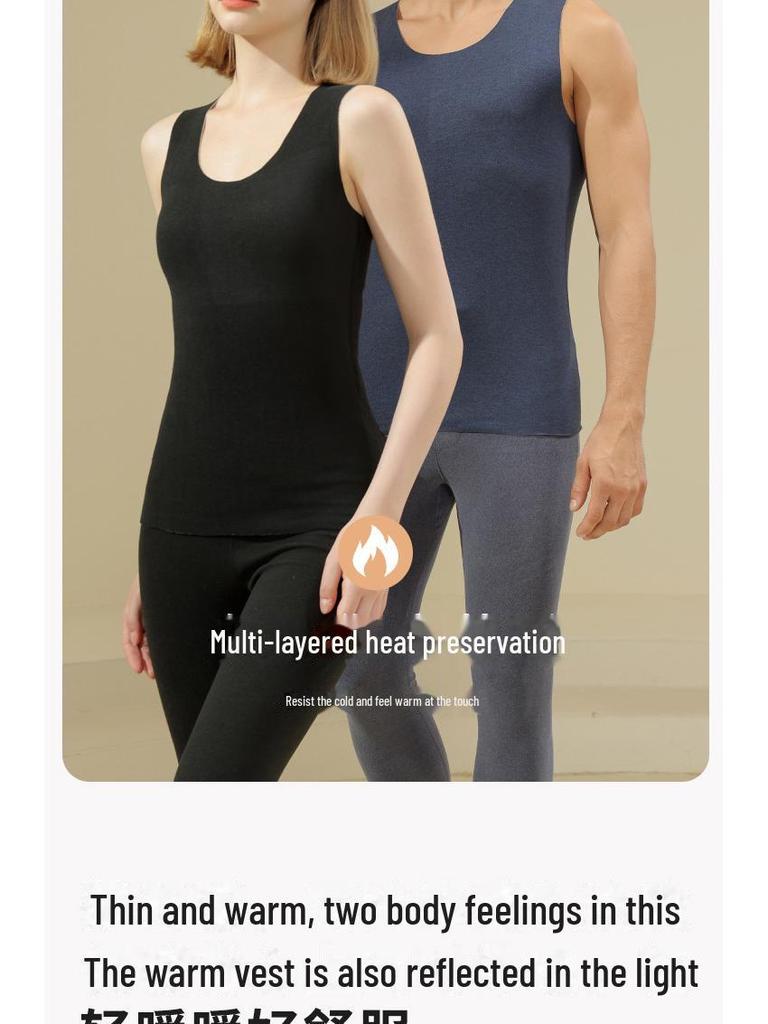 Женская бесшовная майка: Рубашка без рукавов из тонкого флиса и жилет на весну и осень