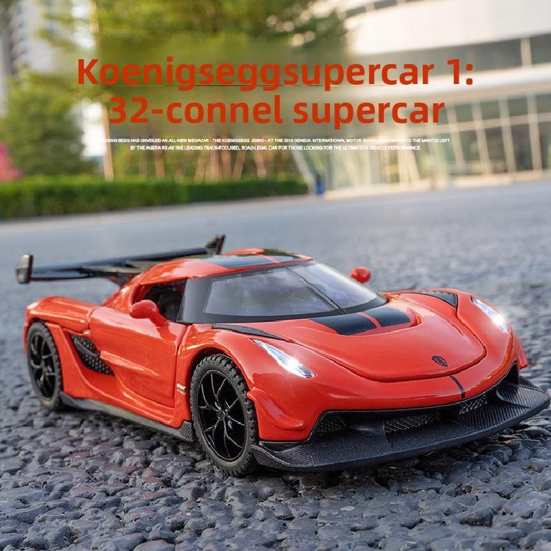 Модель автомобиля Koenigsegg Jesko из сплава 1:Масштаб 32 с инерционным управлением Для коллекционеров и детей