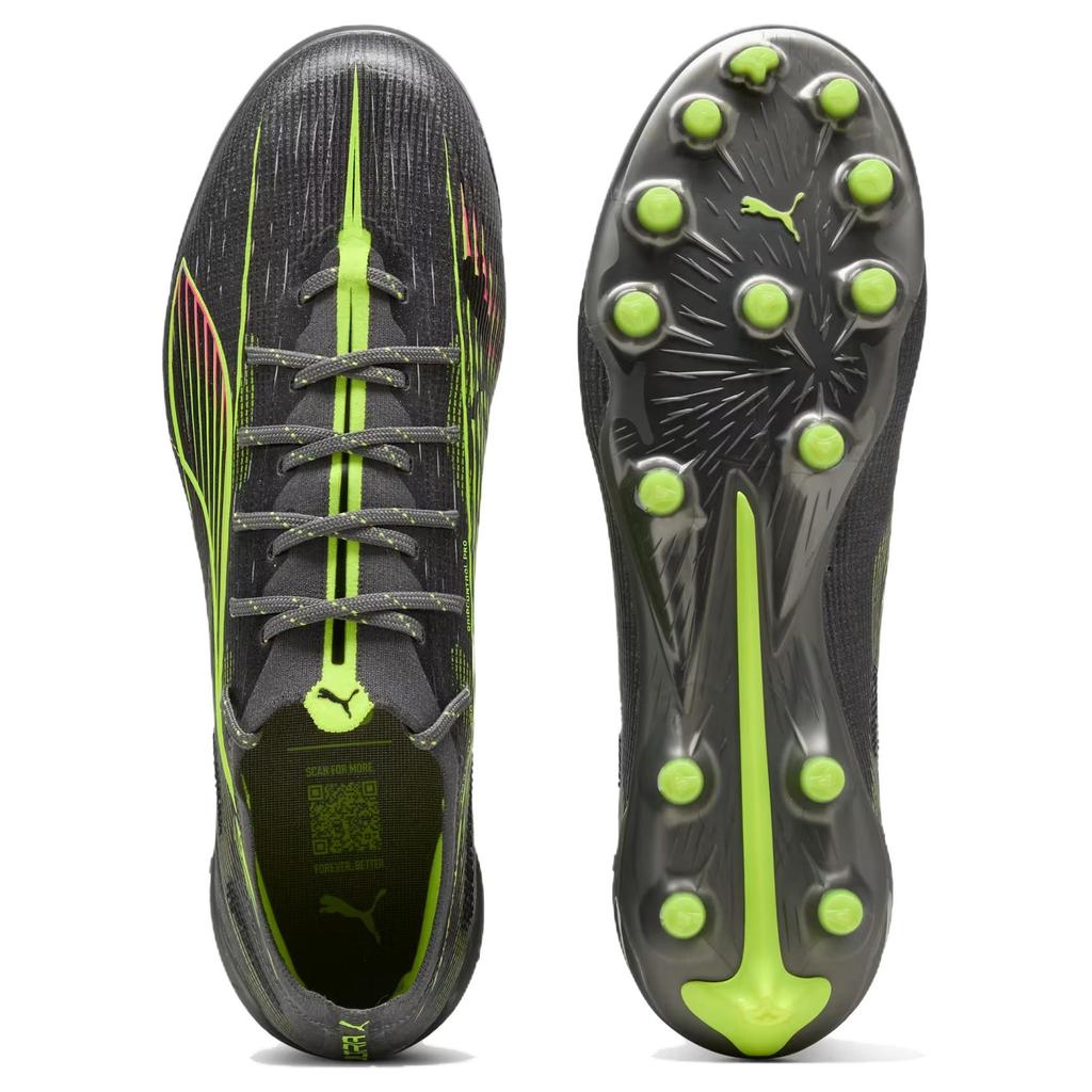 Puma Ultra 5 Ultimate Fashion Удобный Ag (Резиновые короткие шипы) Футбольные бутсы Мужские Футбольные бутсы Серебристые Желтые 108339-03