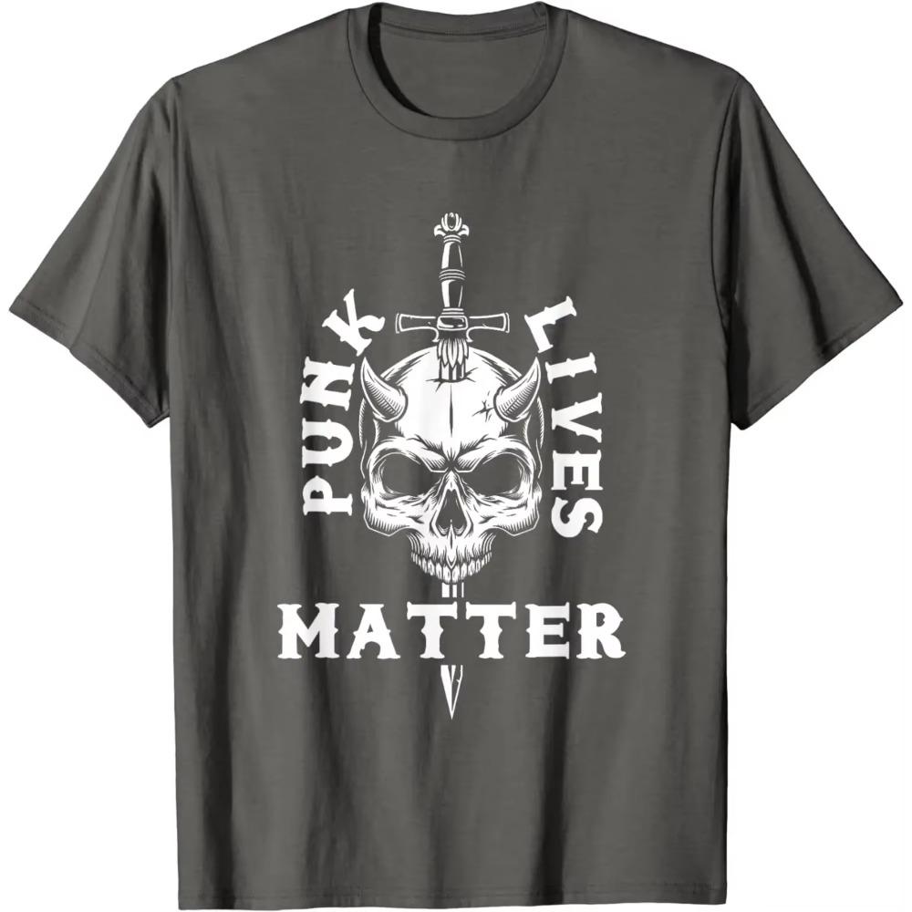 Punk Skull Skeleton Rock Music Aesthetic Subculture Rocker T-Shirt