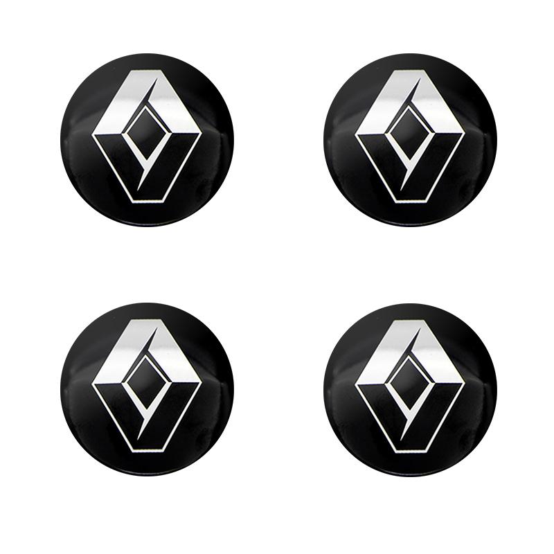 4pcs New Car Wheel Center Hub Cap Rim Cover Emblem Sticker For Renault Megane 2 3 Twingo Clio Talisman Captur Car Accessories