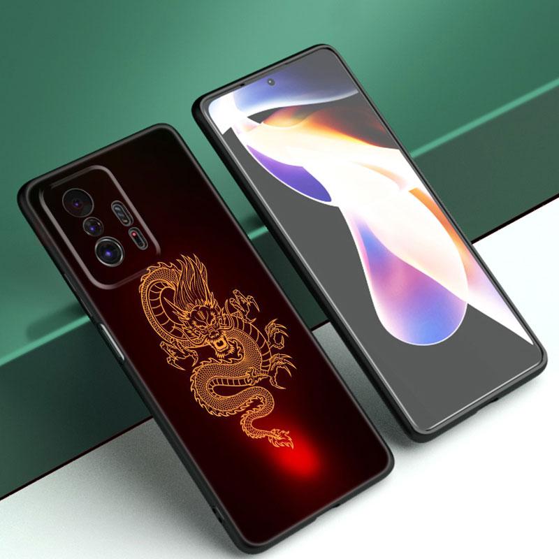 Чехол для телефона с цветочным драконом для Xiaomi Mi A2 8 9 SE Note 10 10T 11 12 Lite 9T 11T 12S 12T Pro A3 6X 12X, мягкий черный чехол из ТПУ