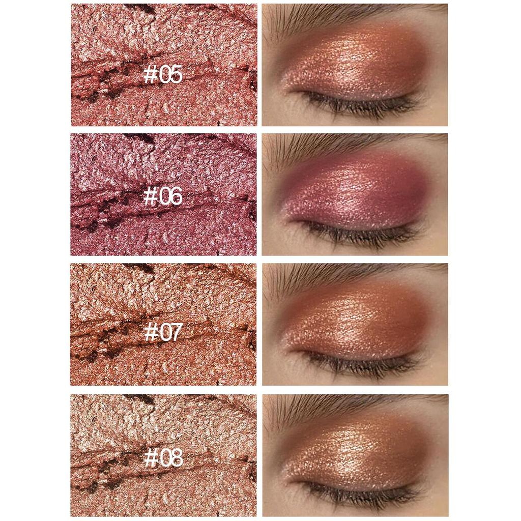 Двусторонняя палочка для теней для век с бриллиантовым мерцающим хайлайтером, ультрапигментированная стойкая кремовая кисть для теней для век