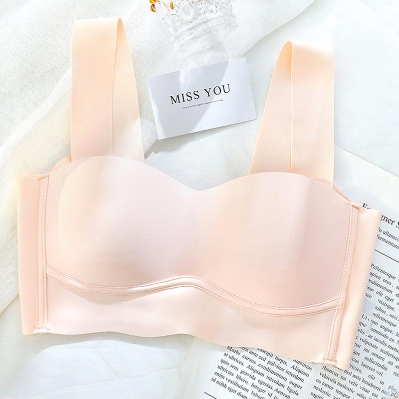 Sexy Bra Seamless Bralette Women Push Up Bras Wide Shoulder Strap Brassiere Girls Underwear Thin Cup Lingerie A B Cup