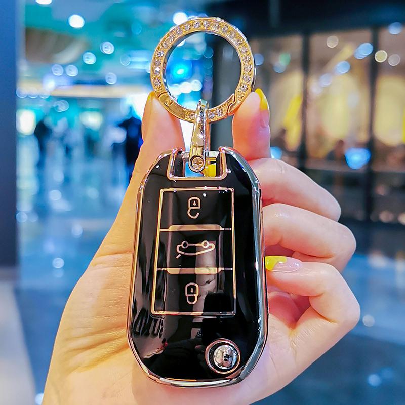 Styling Mouldings TPU Car Key Case Cover Protect Shell Bag For Peugeot 208 107 206 306 307 308 2008 3008 4008 5008 RCZ Citroen C