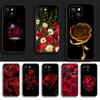 Красный модный чехол для телефона с розой для Iphone Xiaomi Mi Samsung Galaxy Redmi Note AS 11 12 13 14 15 22 23 24 5G Pro Plus Max Fe Ultra