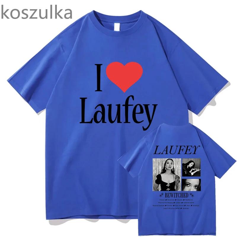 Футболки I Love Laufey The Bewitched Tour Merch Альбом Bewitched Crewneck Короткий рукав Уличная одежда Унисекс Женские футболки Модная одежда