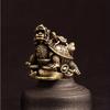 1pc Zodiac Turtle Statue Ornament, Brass Turtle Decor, Tea Pet Crafts, For Bookshelf Office Cabinet Tabletop Entryway Decor