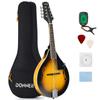 Donner Mandolin 8 струн для начинающих с мягким футляром и тюнером Струны DML & & & (солнечные лучи)