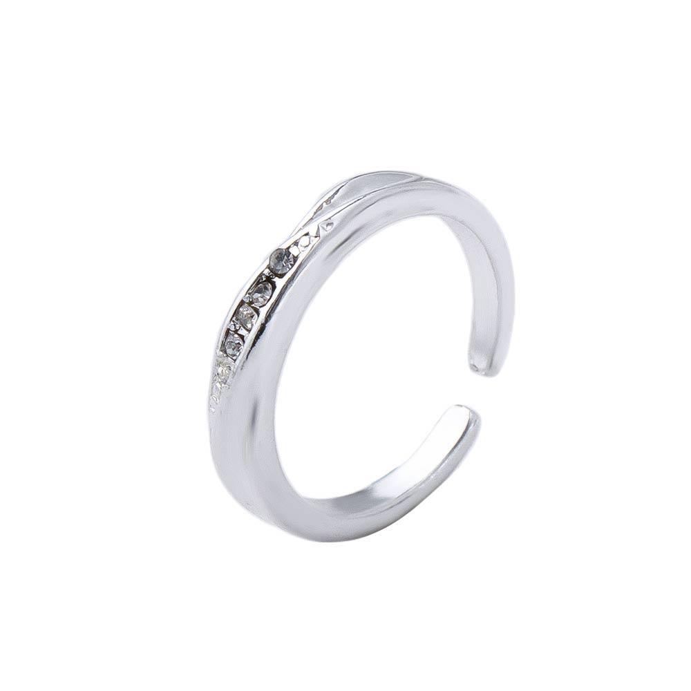 Simple Fashion Spiral Zinc Zinc Alloy Woman Men Fashion Jewelry Couple Ring Open Ring Finger Ring