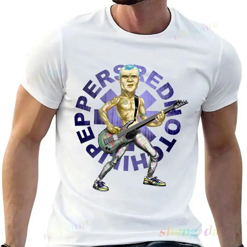 Футболка Anthony Рок-группа Streetwear Харадзюку Футболка Red Hot Chili Peppers Огненный Кальмар Графическая футболка Унисекс Женская одежда