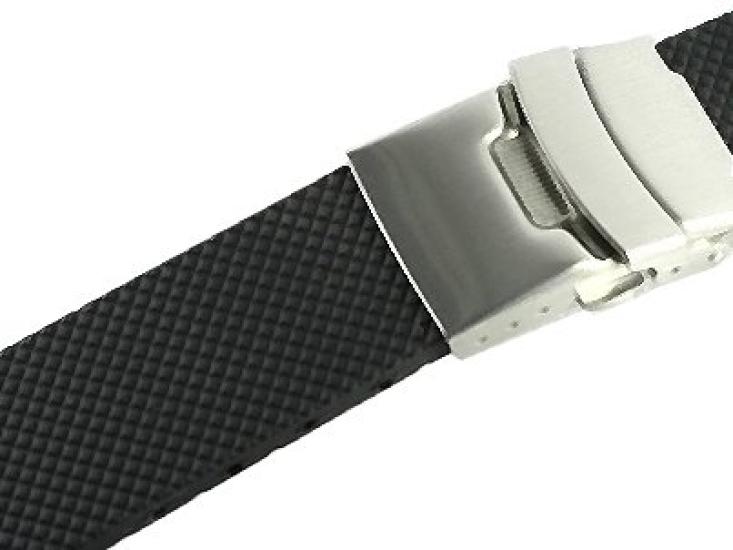 Детали часов King Watch, совместимые с резиновым ремнем Tag Heuer Pattern 3, внешний продукт, черный [импортный оригинал] 20/18 мм