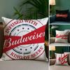 B-Budweiser Budvar Brewery-MT Pillow Case Printed Brushed Fleece Pillow Baby Skin-Touch Eco-Friendly Dye-Sublimat