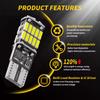 2 шт. светодиодные лампы T10 W5W 4014 24/26SMD Canbus без ошибок, внутренние купольные фонари высокой мощности, автомобильная лампа для чтения, белая, красная, янтарная, 12 В