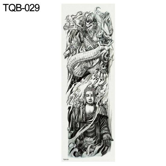 Временная поддельная татуировка на всю руку для мужчин и женщин, наклейка для боди-арта, наклейка для переноса воды