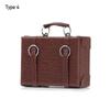 Furniture Play House Vintage Wood Box Miniature Portable Trunk Mini Suitcase Doll Leather Luggage