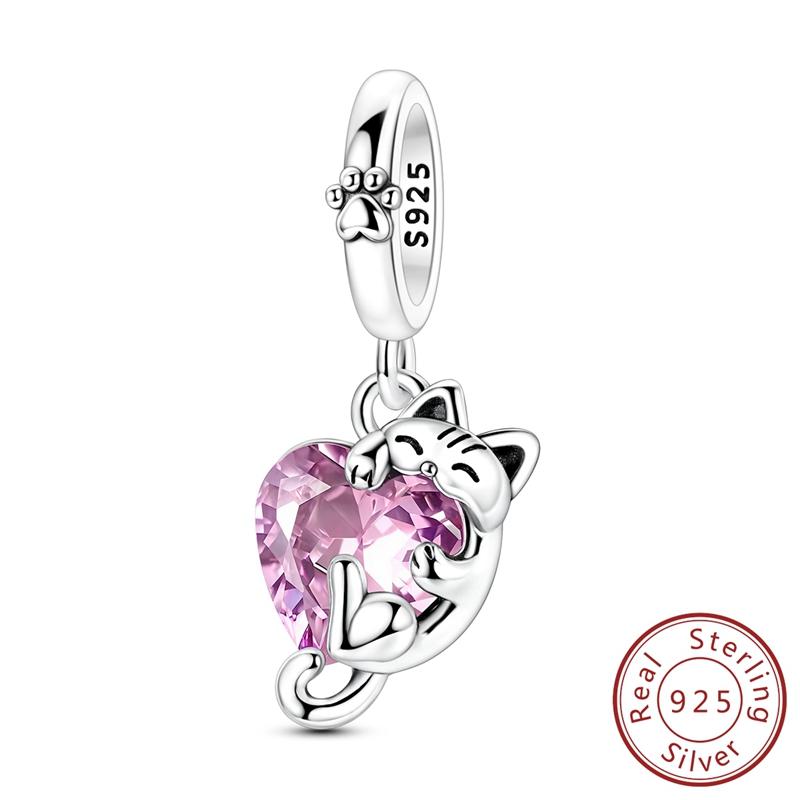 Шармы Бусины Оригинальная Медь Кошка Собака Домашнее Животное Животное Шарм Подвеска Подходит Браслет Браслет Сделай Сам Женский Мужской Сделай Сам Изготовление Ювелирных Изделий