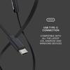 Urbanista San Francisco USB C Wired with USB Type C and Voice Assistant Black Earphones, Tangle-Free, Mic, Headphones, Button, Control,