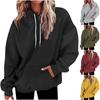 Women's Fashion Loose Casual Daily Long Sleeve Printed Hooded Top