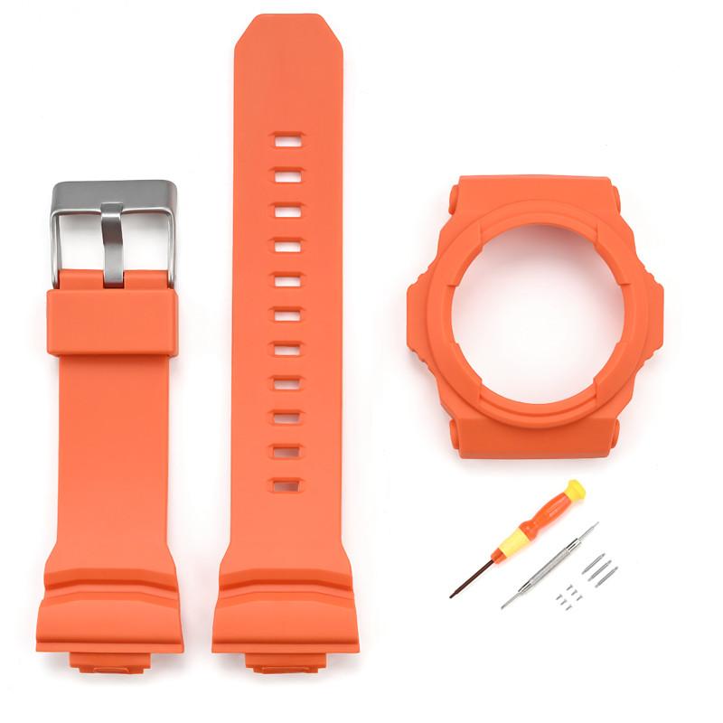 Для CASIO G-SHOCK GA-110/150/200/201/300/310 Ремешок для часов Смола Безель Рамка Защита Бампер Чехол Коробка Ремешок Корпус Браслет