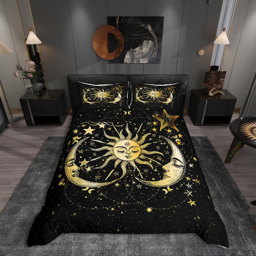 Comforter Homewish Moon And Sun Bohemian Damask Bedding Settraditional Flower Comforter Set