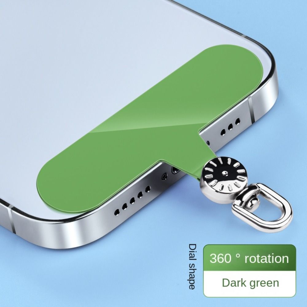 Hanging Cord Metal Phone Patch 360° Rotatable Phone Card Clip Phone Lanyard Gasket Replacement