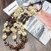New Bib Beads Multi Layer Color Neck  Jewelry Wood Necklace Pendant  Necklace Ethnic Customs