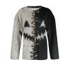 Women's Fashion Printed Long Sleeve Knitted Cardigan Button Down Jacket