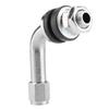 Qiilu. Valve Stem, Tire Valve, 90°, Wheel Valve Stem, Tubeless Tire Air Valve, Aluminum Alloy, Rubber