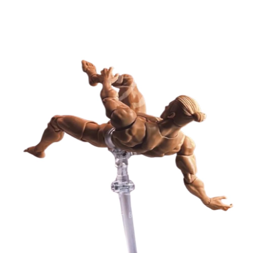 Мужская фигура масштаба 1/12, 6 дюймов, Romankey Супергибкая Мускулистая Сильная Мужская Фигурка, Миниатюрная Фигурка, Тело Куклы, Коллекция (Желтая кожа)