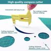 Multi-function Round Cutter, Compass Cutter, Compatible with 1.5-50mm Fiber, Die-Cutting, Paper