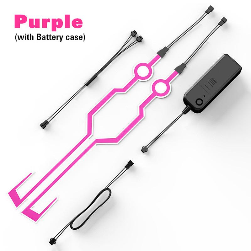 Cycling Motorcycle Helmet LED Cold Light Self-adhesive Reflective Luminous Sticker Strip Modified Waterproof Decoration