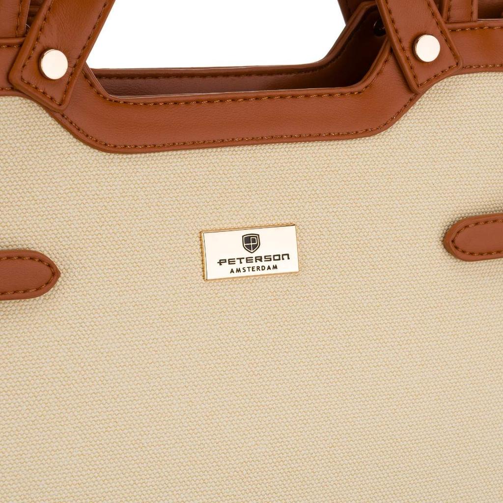 Torba damska PTN Lilia-1276 Ecru-Brown