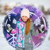 Inflatable Snow Tube Sled with Double Handles Ski Ring Valve Design Heavy Duty Winter Outdoor Toy for Kids Adults