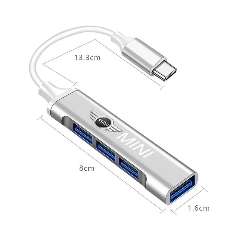 Cars R56 For BMW MINI New Car Styling Type-C Turn USB Adapter Multi Port Distributor Hub Car Goods For BMW Mini F54 F55 F56 R56
