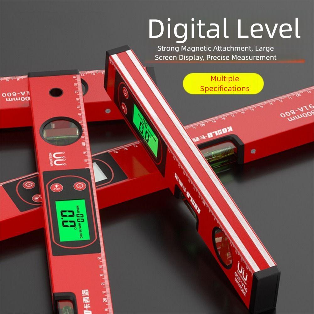 0-90° Range Digital Protractor LED Display Magnetic Level Measuring Ruler Home Improvement