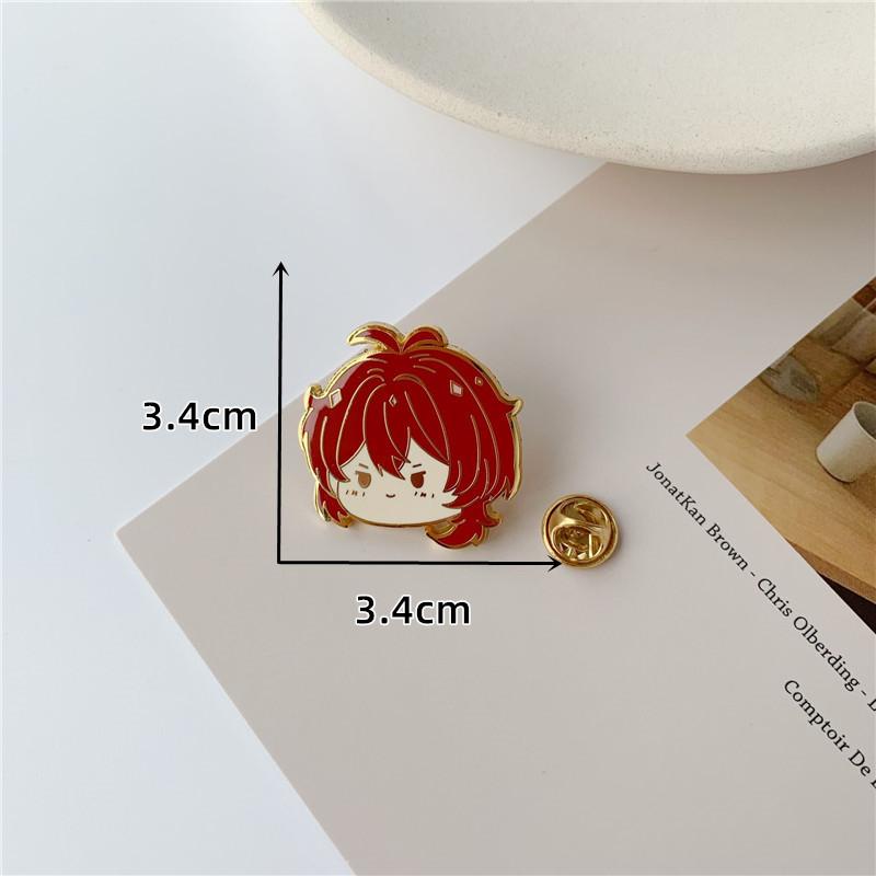 Игровой персонаж мультфильма Genshin Impact Периферийная брошь