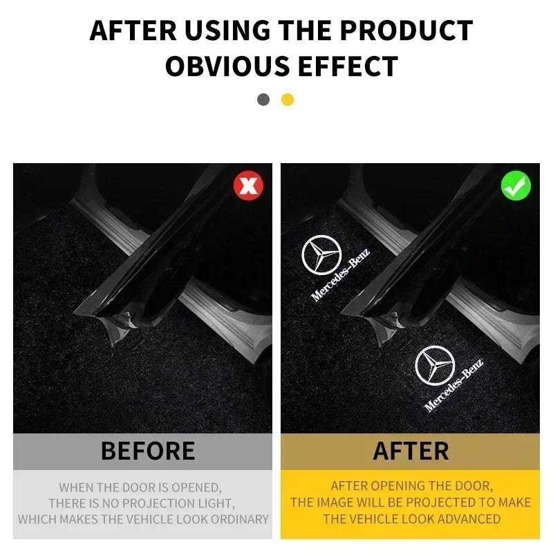 CRK1 2Pcs Led Car Door Welcome Light Logo Projector For Mercedes Benz GT W223 W639 W168 W245 W215 W164 X164 W204 W219 W206 W209 W218
