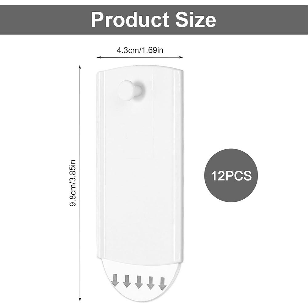 Самоклеящийся крючок для фоторамки 12 шт. белый